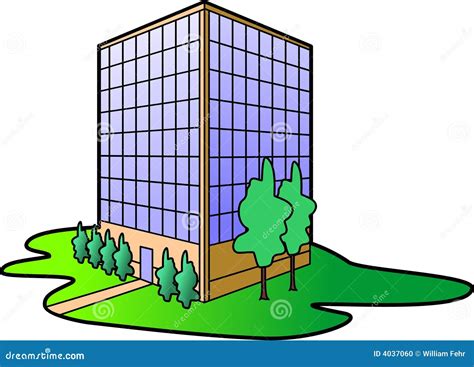 Biuro budynku ilustracja wektor Ilustracja złożonej z oga