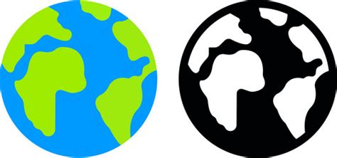 World Global Planet Earth Icon Set International Vector Image