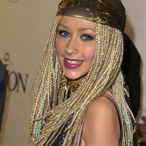 Xtina 2000s Celebrity Hairstyles Christina Aguilera Black Hair