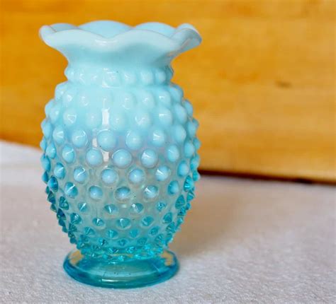 Fenton Hobnail Blue Opalescent Vase 1200x1091 • Adirondack Girl Heart
