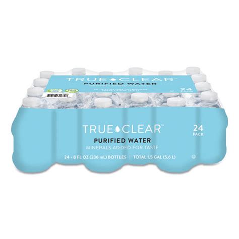 True Clear Purified Bottled Water 8 Oz Bottle 24 Bottlescarton 168