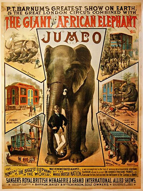 Pt Barnum Jumbo Elephant Vintage Circus Posters Framed Or Unframed