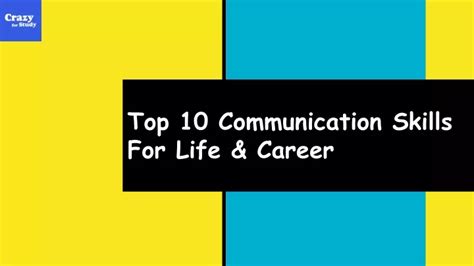 ppt top 10 communication skills for life and career powerpoint presentation id 11550303