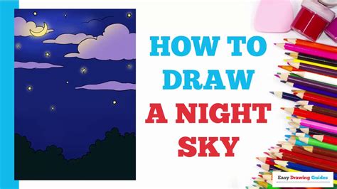 How To Draw A Night Sky In A Few Easy Steps Drawing Tutorial For