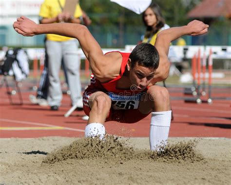 Nina djordjevic takes part in the women's long jump event in praha (2015) support men of culture Long jump editorial photo. Image of kaposvar, olympic ...