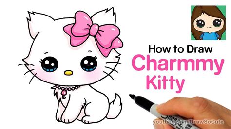 How To Draw A Cute Cat Easy Sanrio Charmmy Kitty Youtube Tap The