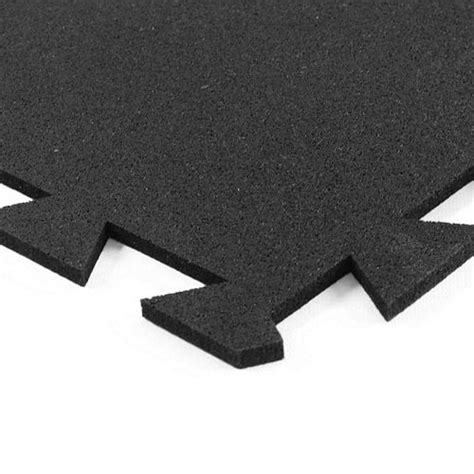 Interlocking Geneva Rubber Tile Black 8 Mm X 3 X 3 Feet Rubber