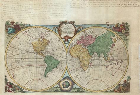 Mapas Históricos Del Mundo Mapamundi Siglo Xviii