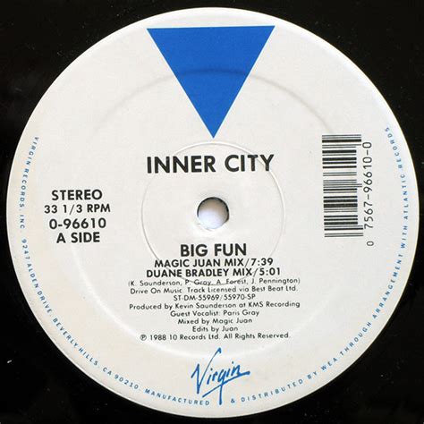 Inner City Big Fun 1988 Vinyl Discogs