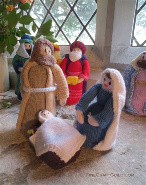 Inspirational Knitted Nativity Scene