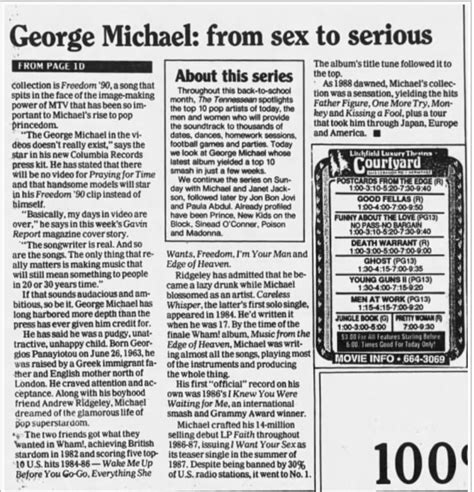George Michael From Sex To Serious The Tennessean 1990