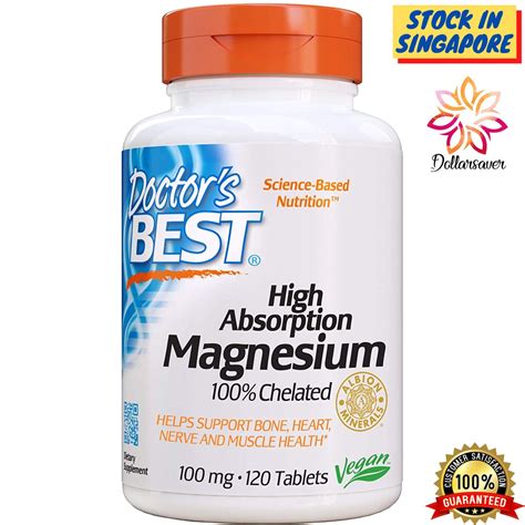 Doctors Best High Absorption Magnesium Supplement 100 Chelated With