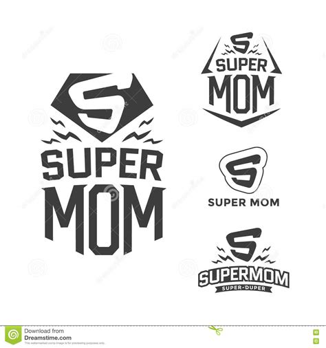 super mom emblem vector illustration 78643850