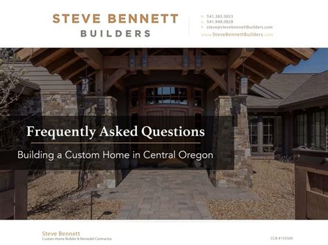Custom Home Builder In Bend Oregon Steve Bennett Builders