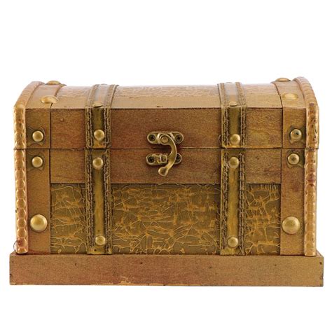 Vintage Wood Pirate Treasure Jewelry Keepsake Box Chest Agrohort Ipb