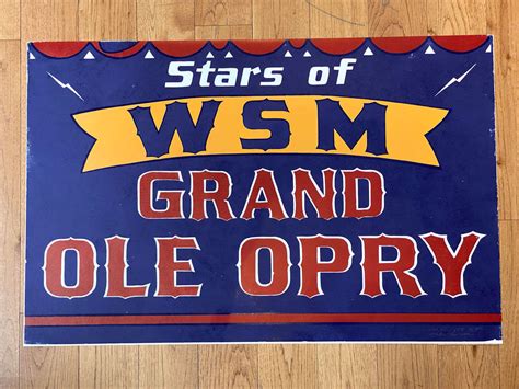 Horizontal Wsm Grand Ole Opry One Sheet Print Hatch Show Print