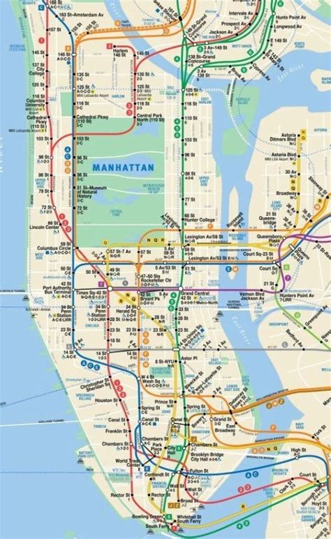 Nyc Subway Map Free Manhattan Maps Ride The Subway Like A Pro