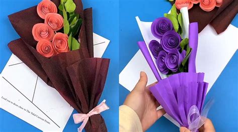 Mothers Day Paper Bouquet Paper Flower Craft Ideas For All Ages