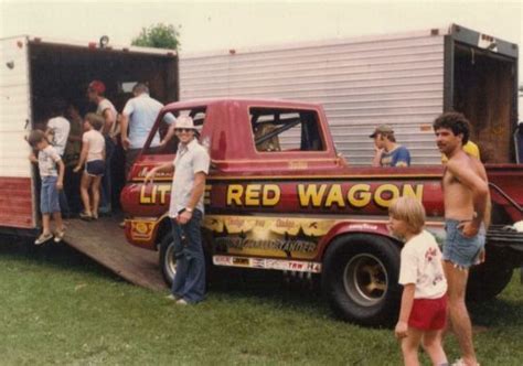 Vintage Drag Racing Wheelstander Little Red Wagon Drag Racing