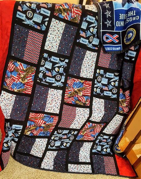 Everetts Military Quilt Air Force Fleece Back Patriotic Quilts