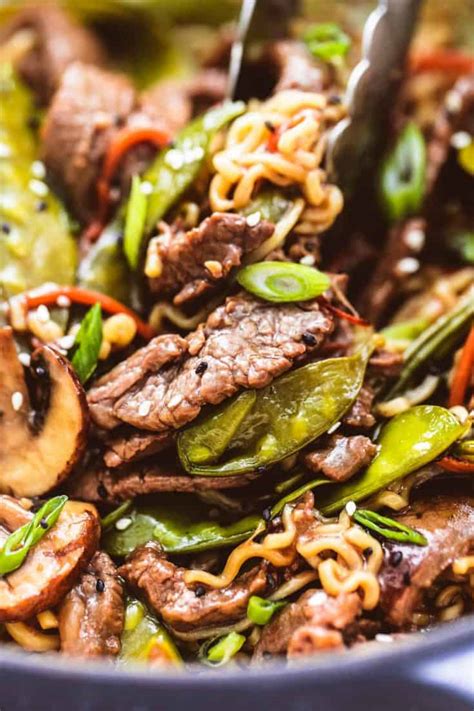 Quick And Easy Beef Noodle Stir Fry Creme De La Crumb