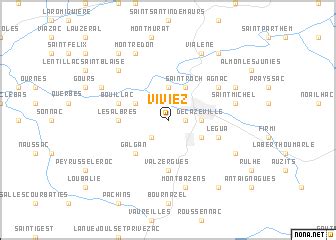 Viviez (France) map - nona.net