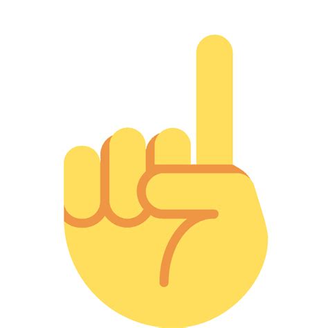 Index Pointing Up Emoji Clipart Free Download Transparent Png Creazilla