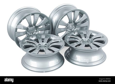 Car Rims 3d Rendering Isolated On White Background Stock Photo Alamy