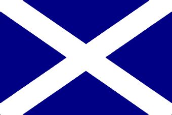 Bandiere delle nazioni, in diversi tipi di tessuto e misure. Scozia