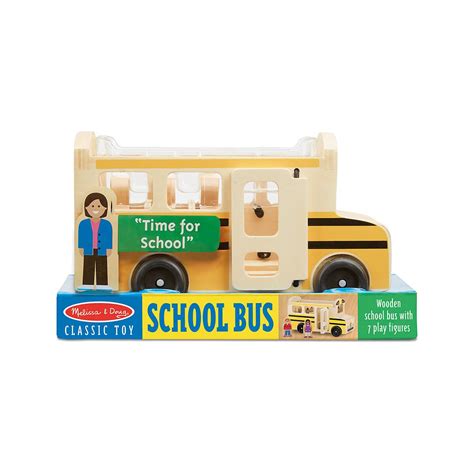 Melissa And Doug Wooden Classic School Bus Set