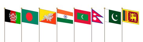Flags Of South Asian Countries Png Clipart Nepal