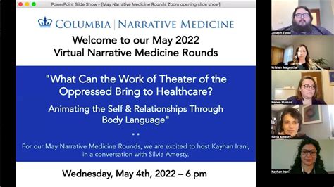 May 22 Narrative Medicine Rounds With Kayhan Irani Youtube