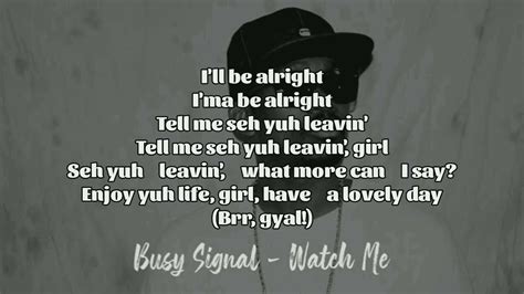 Watch Me Busy Signal Lyrics Video Youtube