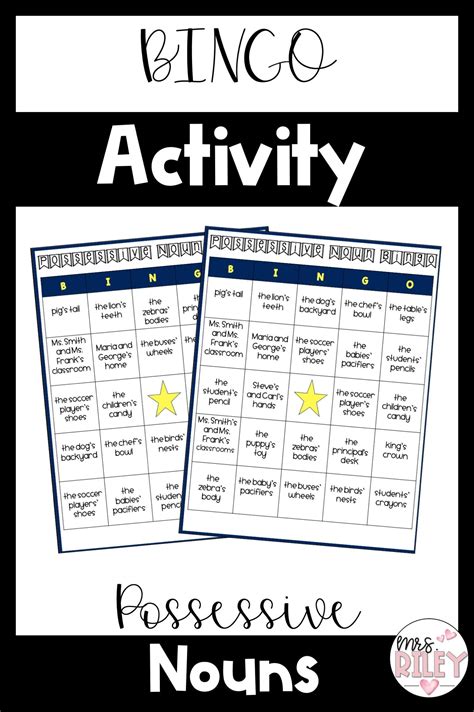 These are a great way to test kid's knowledge and prepare them for harder subjects. Possessive Nouns | 6th Grade | BINGO Activity | Possessive nouns, Nouns activities, Possessive ...