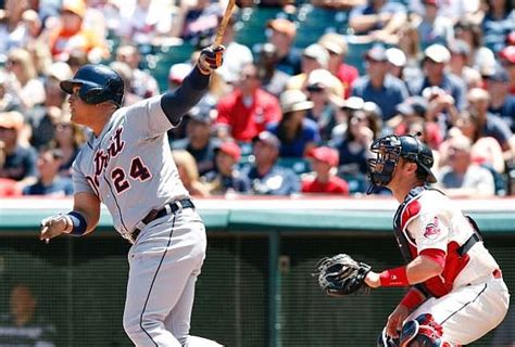 mlb miguel cabrera helps detroit tigers to crushing win over cleveland indians