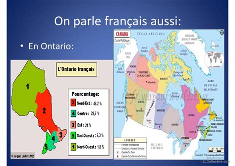 Le Canada Français Français Fle Powerpoints