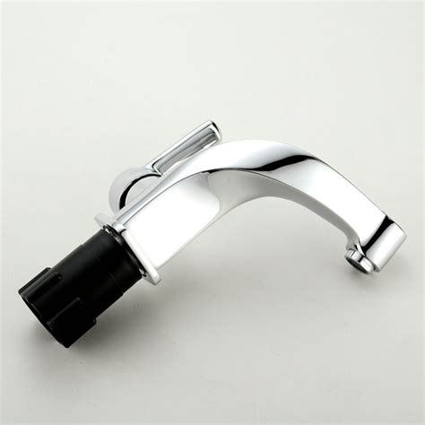 Moen, kohler, grohe and more! Curved White Chrome Single Handle Bathroom Faucet
