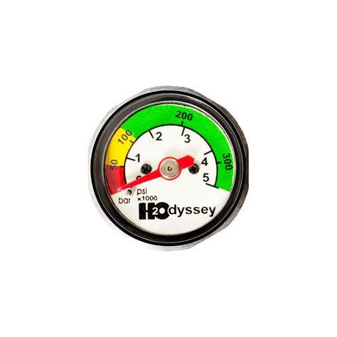 H2odyssey Screw In Color Coded Poly Pressure Gauge 5000 Psi