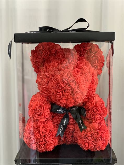 Faux Red Rose Teddy Bear In Temple City Ca Four Season Florist And Ts
