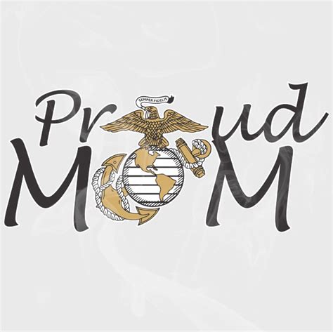 Usmc Marine Proud Mom Lettering Decal Vinyl Etsy