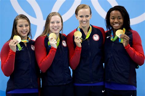 Us Womens Swim Team Takes Olympic Gold In Medley Relay