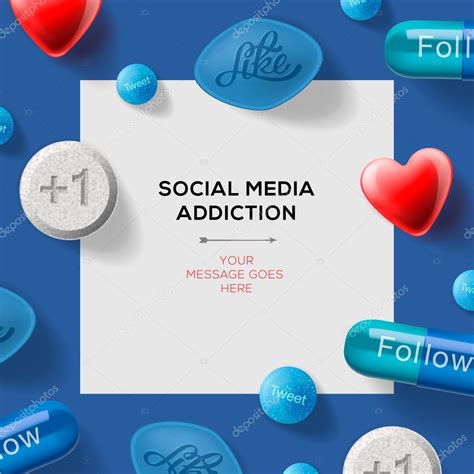 Social Media Addiction Concept With Pills Headlines Excuses Reading