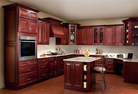 All Solid Maple Wood Kitchen Cabinets 10x10 Rta Jsi Georgetown Cherry