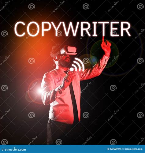 Conceptual Caption Copywriter Business Idea Writing The Text Of