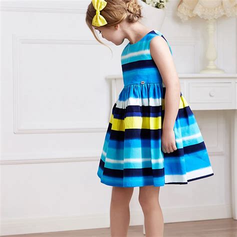 Candydoll Baby Summer Girls Dress 100 Cotton For Children Striped