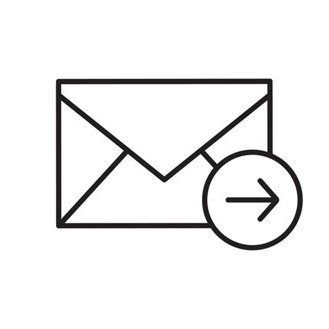 Send Message Linear Icon Thin Line Illustration Email Letter Contour