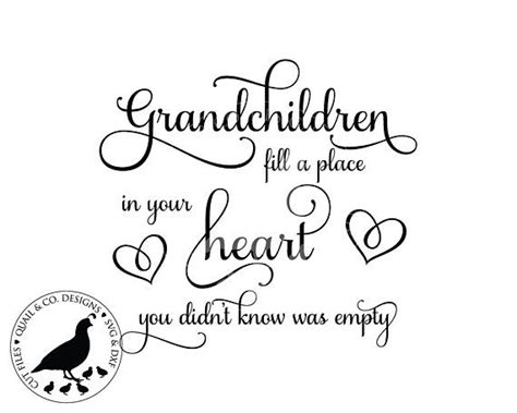 Svg Files Grandchildren Fill A Place In Your Heart Svg Etsy In 2020