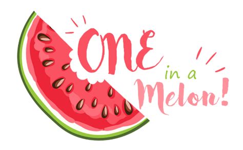 One In A Melon Birthday Banner Watermelon Girl One In A