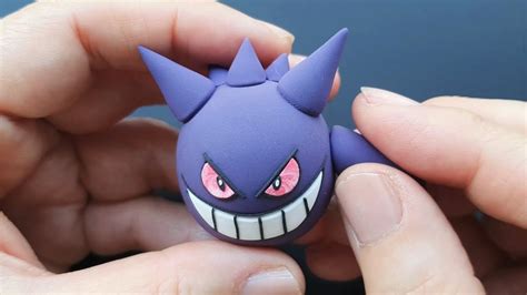 How To Make A Gengar Figures With Clay In 59 Seconds Youtube