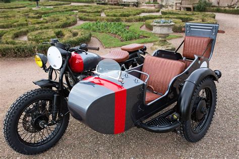 Custom Ural With Great Gray Paint And Stripe Accents With Brown Leather